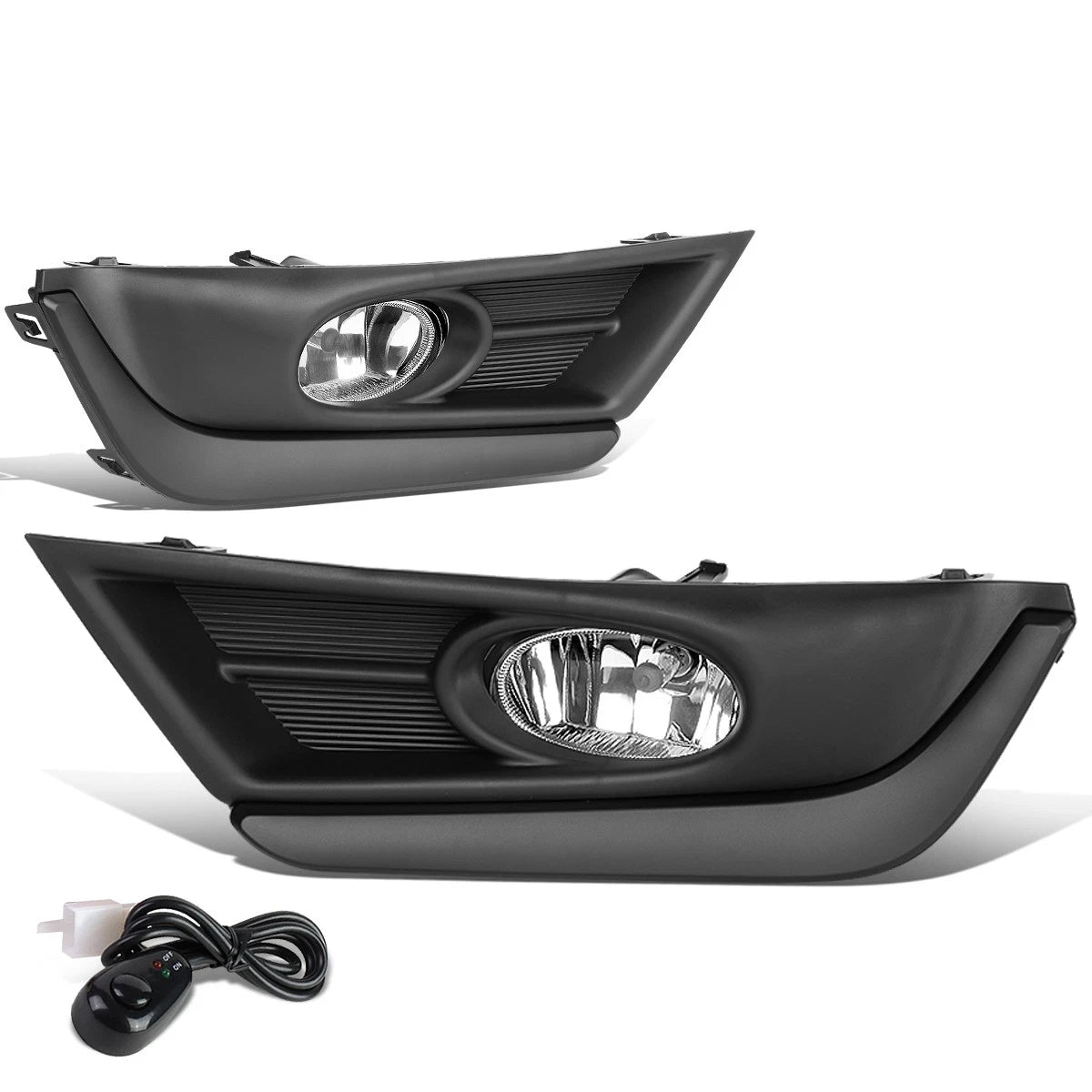 2X Clear Lens Fog Lights for Honda CR-V (2017–2018) w/Switch & Bezels