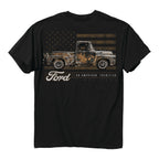 Ford Truck Camo American Flag Black T-Shirt for Ford F Series (1999–2016)