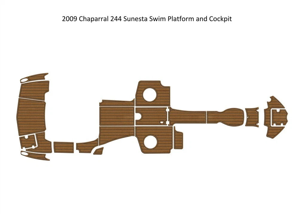 EVA Foam Teak Flooring Pad for Chaparral 244 Sunesta (2009)
