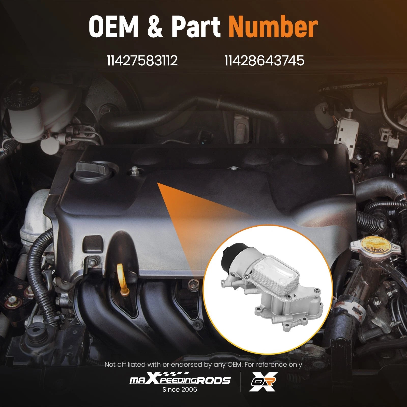 Engine Oil Filter Housing for Mini Cooper R55 R56 R57 R59 (2007-2015)