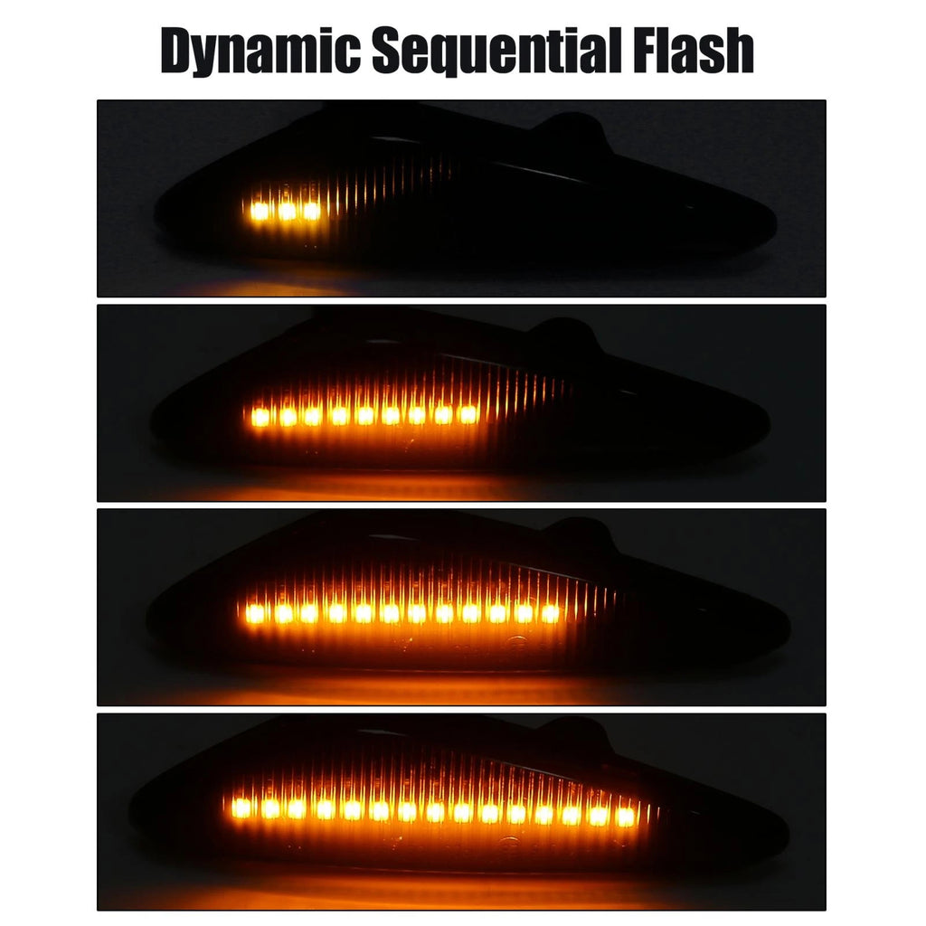 2X Side Marker Lights Turn Signal Light Assembly for Mazda 