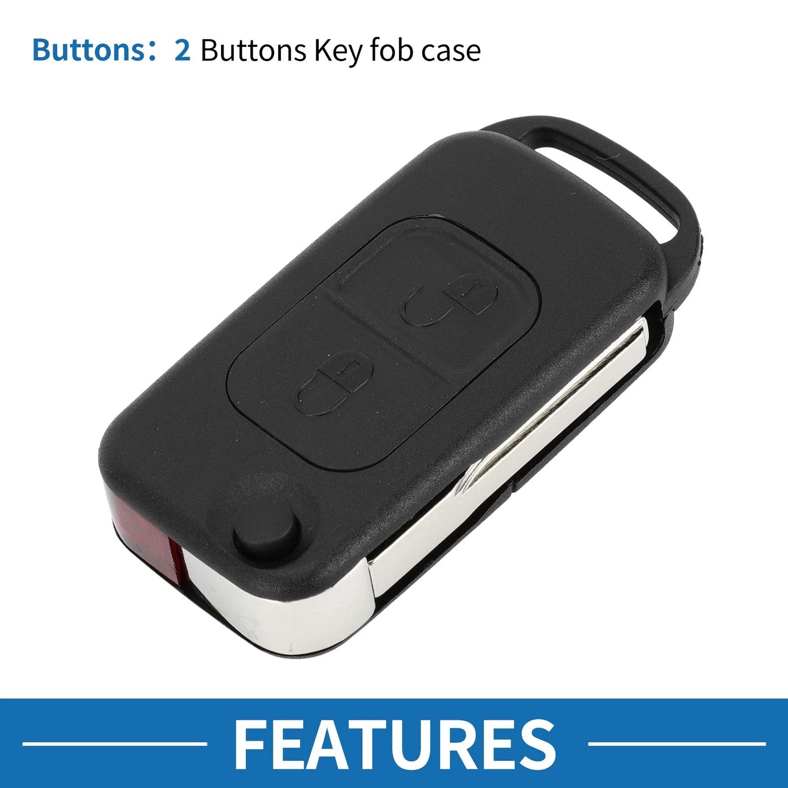 2 Buttons Keyless Entry Remote Key Shell Case for Mercedes Benz SLK (E113)