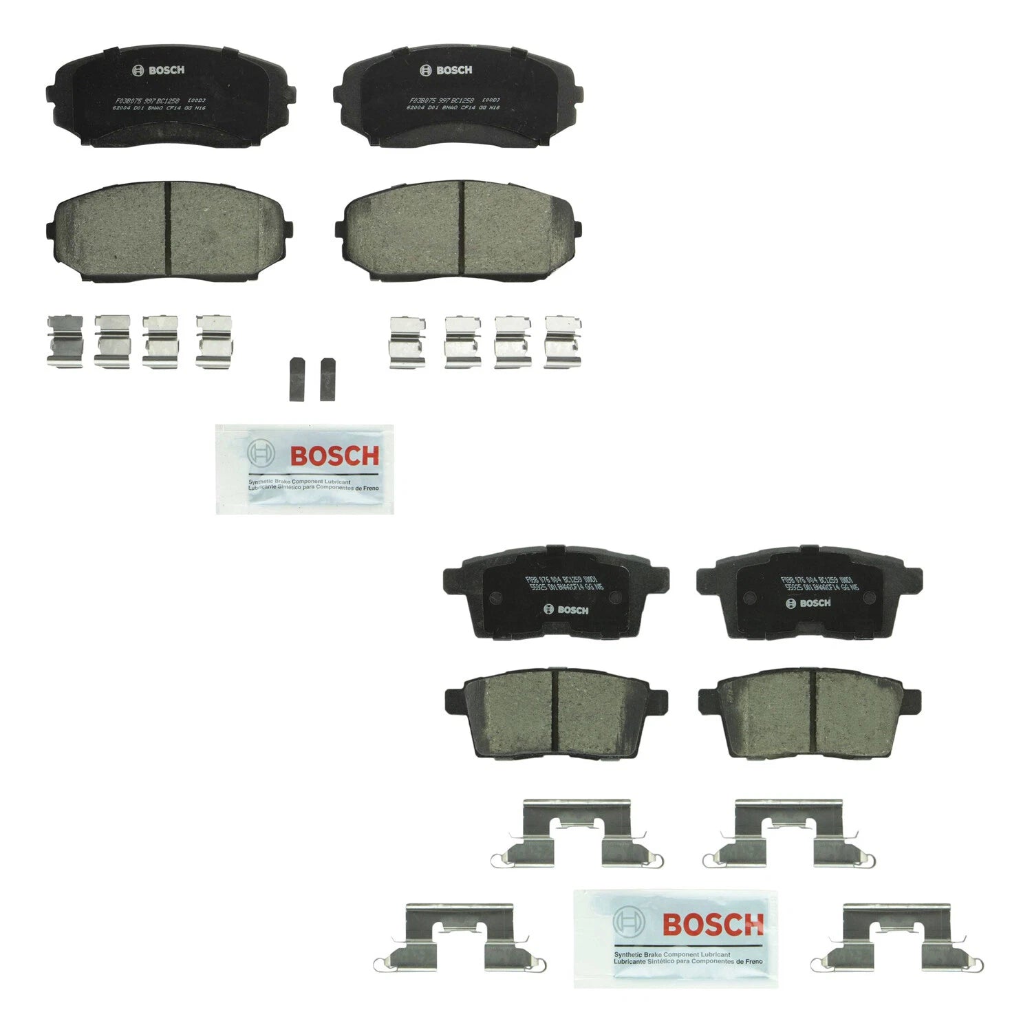 Bosch Quietcast Ceramic Disc Brake Pad Kit for CX-7, CX-9, MKX, Edge (2007–2019)