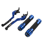 Blue Extendable Brake Clutch Lever Grip Set for BMW S1000R S1000RR (2010-2023)
