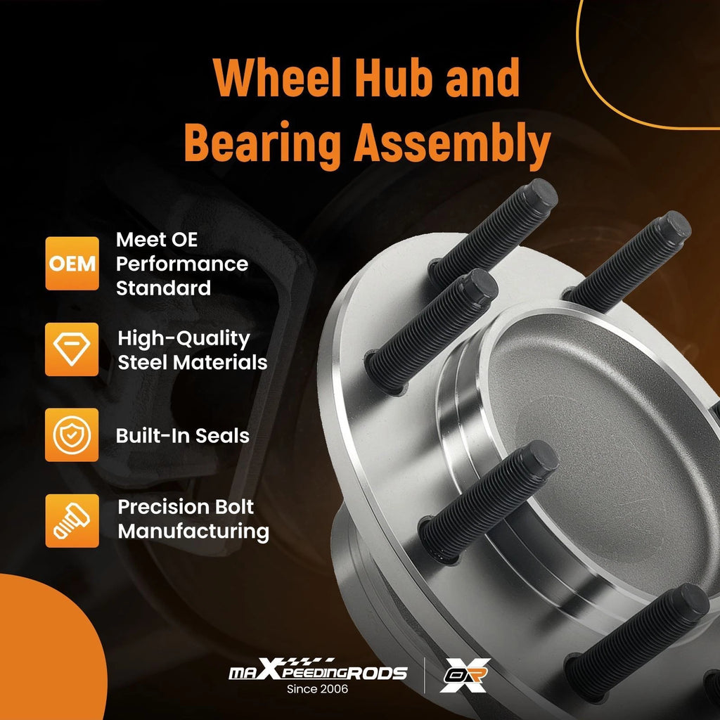 2X Front Wheel Hub Bearings for Dodge Ram 2500 3500 2WD (2003-2005)