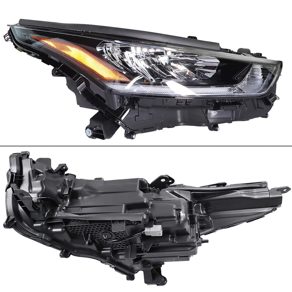 LED Headlight Chrome Housing Right Side for Toyota Highlander (2020–2022)