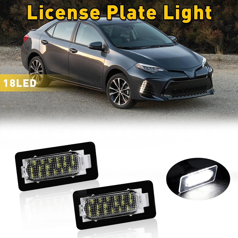 2X LED License Plate Lights for Toyota Corolla Sedan (2014–2019)