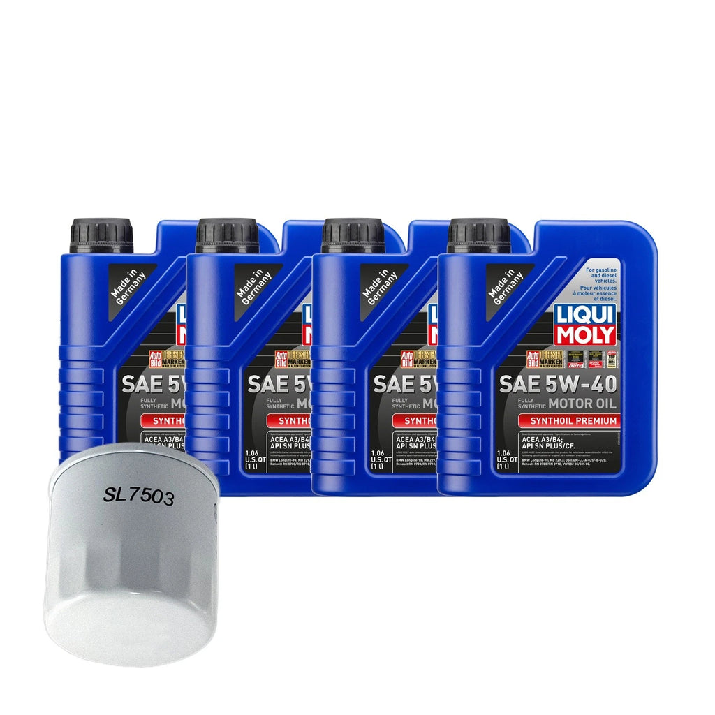 4L Liqui Moly Synthoil Premium SAE 5W-40 Oil Change Kit for Audi Jetta (2011–2018)
