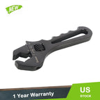 Hose End Fitting Tool Spanner for 3AN-16AN Aluminum (Adjustable, Black)