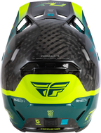 Fly Racing Formula S Carbon Byte Helmet for Offroad (Medium, Black/Teal/Lime)