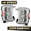 Set of 2 Halogen Headlights with Bulbs for Ford F-250 F-350 SuperDuty (2023–2026)