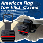 Universal Red Line Flag Tow Hitch Cover for 4-Way Flat Insert (---)