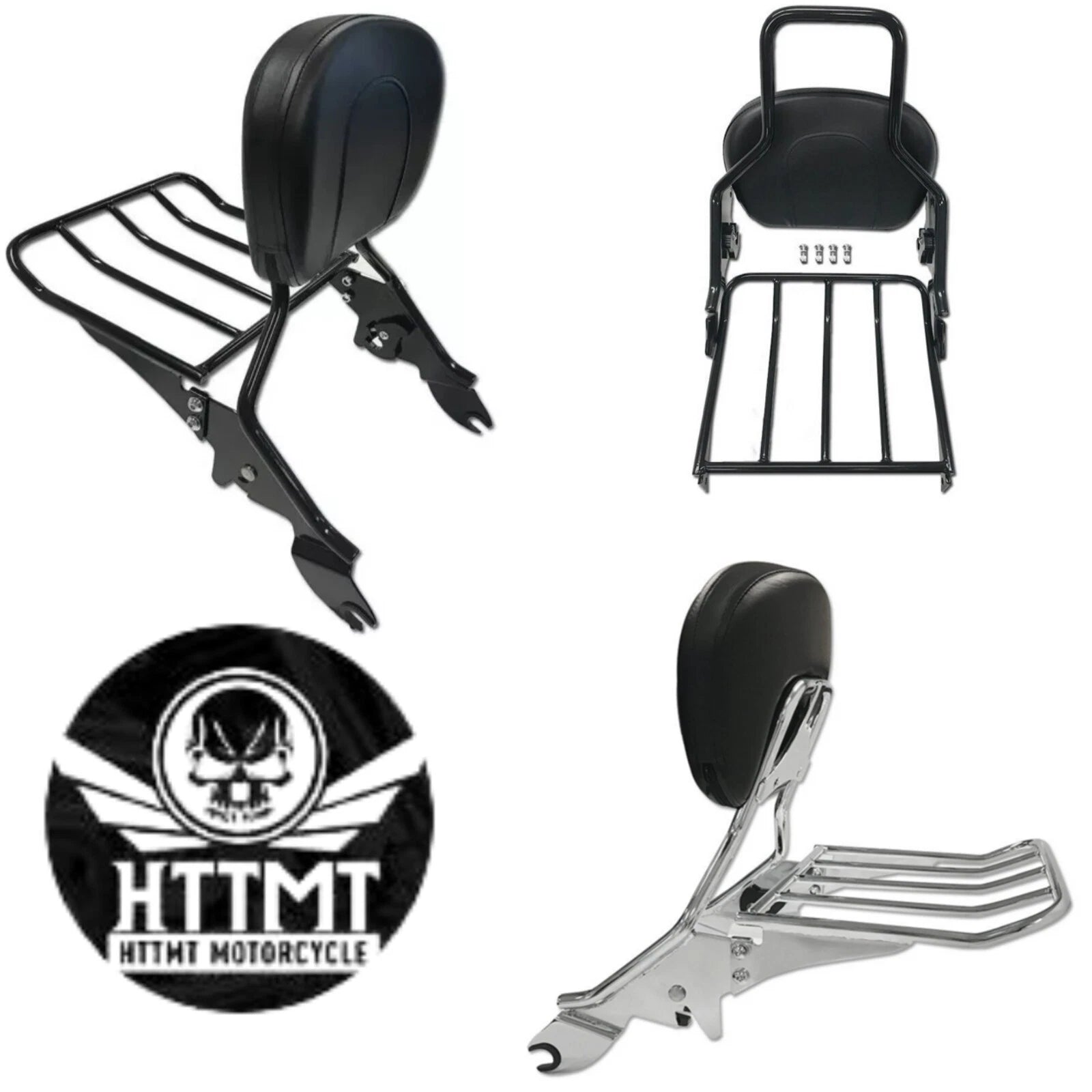 Backrest Sissy Bar with Luggage Rack for Harley Road Street Electra Glide (2009–Present)