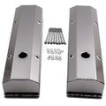 Pair of Fabricated Aluminum Valve Covers for Chevy 283 302 350 400