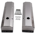 Pair of Fabricated Aluminum Valve Covers for Chevy 283 302 350 400