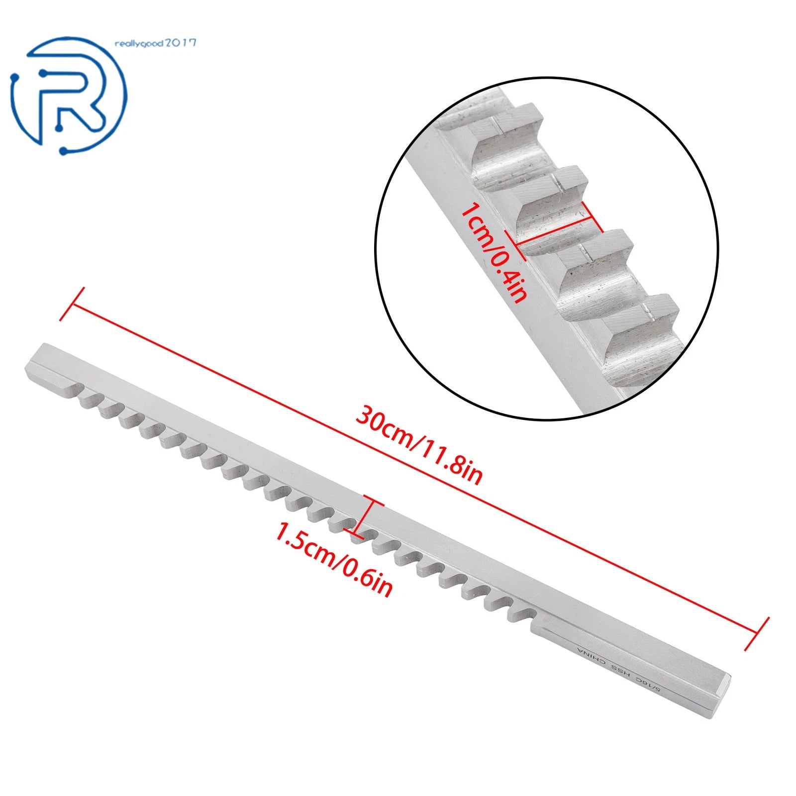 C Type Broach 5/16" for Standard H Keyway (3/8" × 11-3/4") with 2 Shims