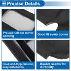 Sun Visor Cover Set for Ford Mustang (1994–2004) Left Right Side Leather Black