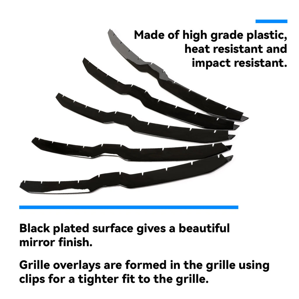 Gloss Black Grille Cover Insert for Dodge Ram 1500 (2019–2023)