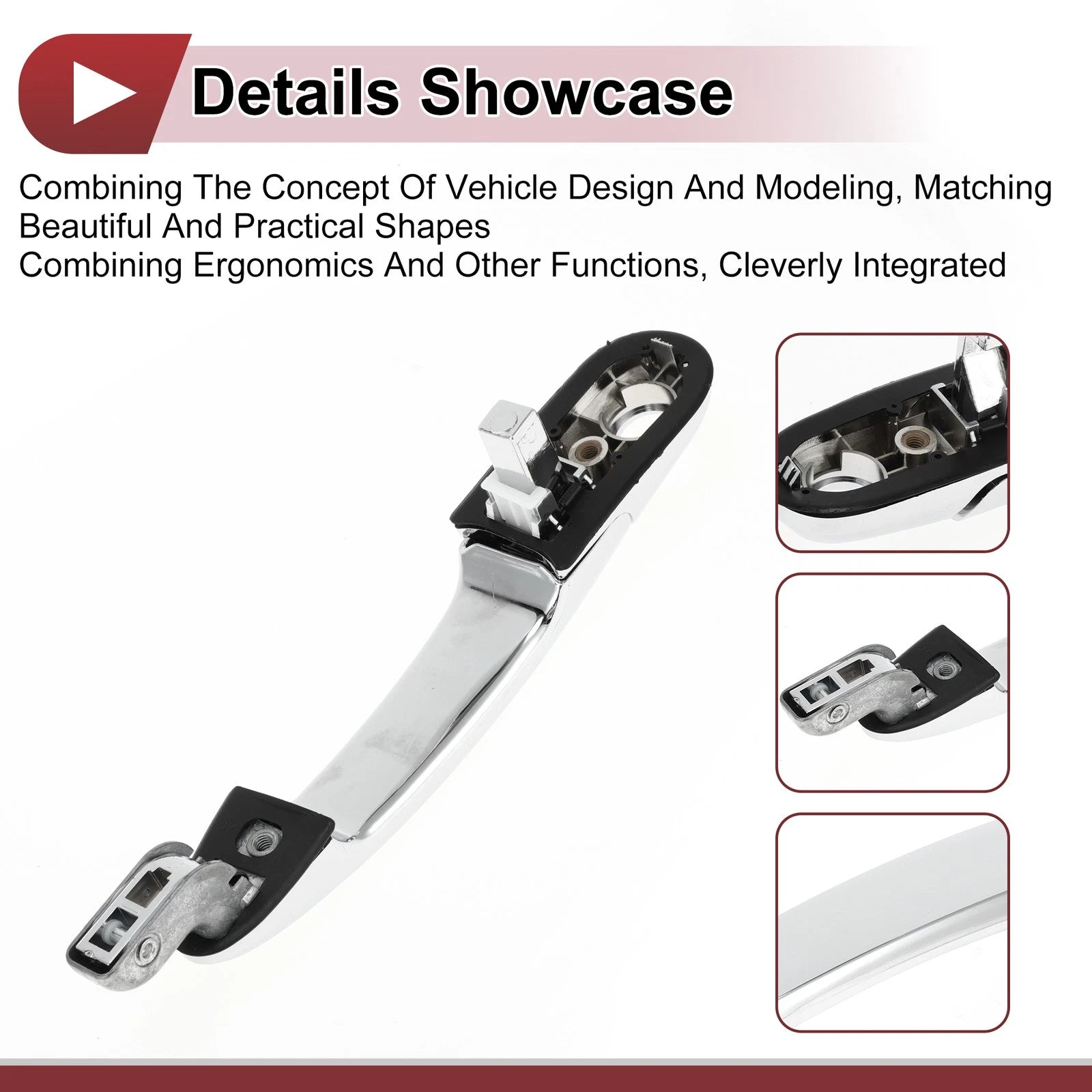 Car Door Handle Grip for Hyundai Tucson (2016–2023) No. 836602E010 Silver Tone