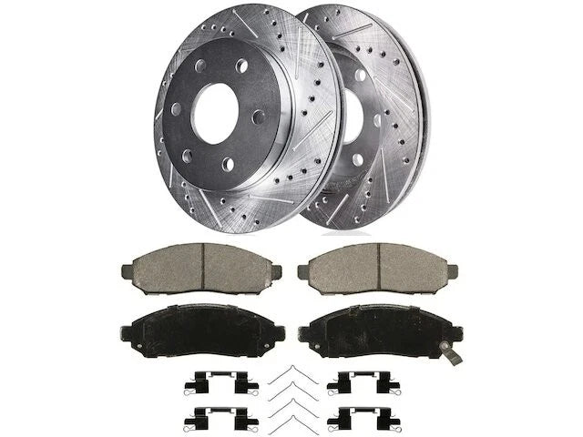 Front Brake Pad and Rotor Kit for Suzuki Equator (2009–2012) HT513SR