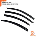 Tinted Black Weather Shield Visor Rain Guard for Mazda 3 BK Sedan (2003-2009)