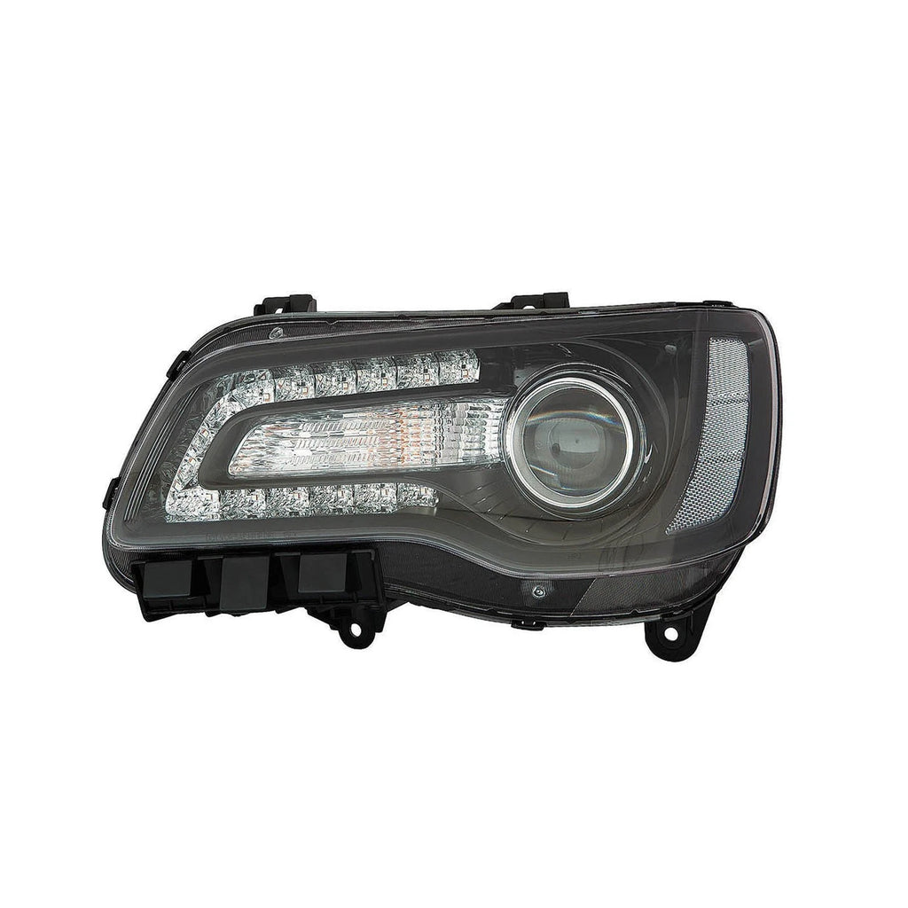 Replacement Black Driver Halogen Headlight Assembly for 2018-2020 Chrysler 300