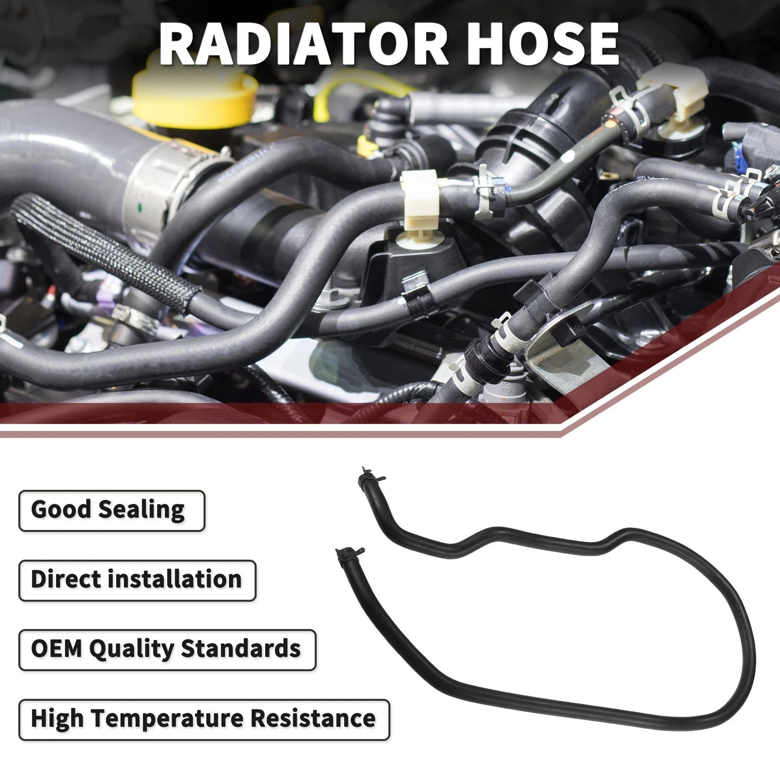 Radiator Hose for Ford C-Max (2007–2010) No. 3M5H8C012CH | Black