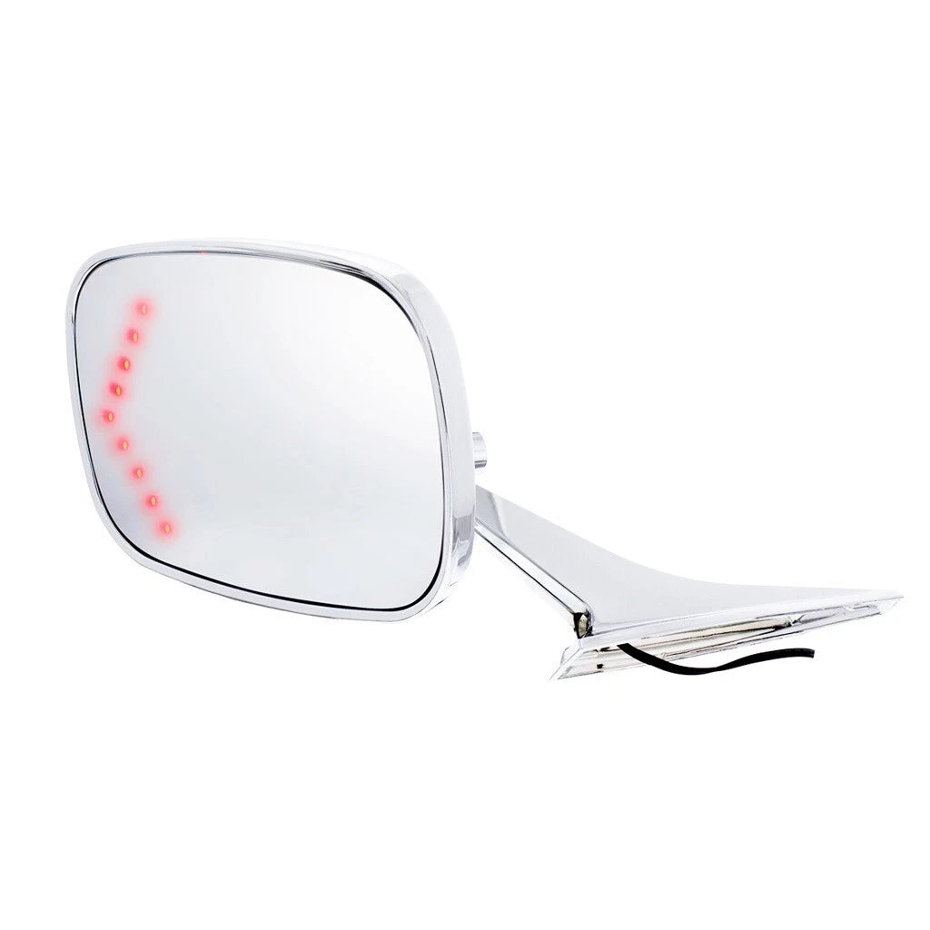 Left LED Rear View Mirror Replacement for 1968–1972 Chevy Full Size Passenger