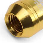 16 Pcs J2 7075 Forged Aluminum M12x1.5 Open-End Lug Nut Set w/4 Lock+Key Gold