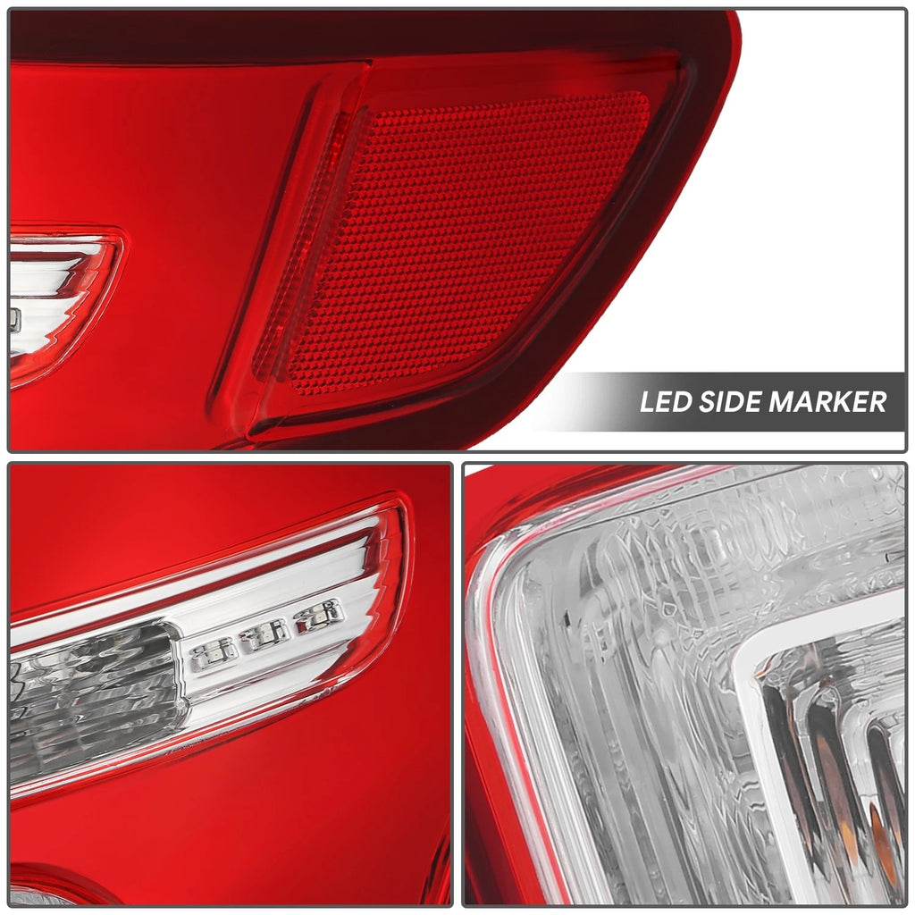 Right Side Chrome Red LED Taillight for Ford Explorer Police Interceptor (2011–2015)