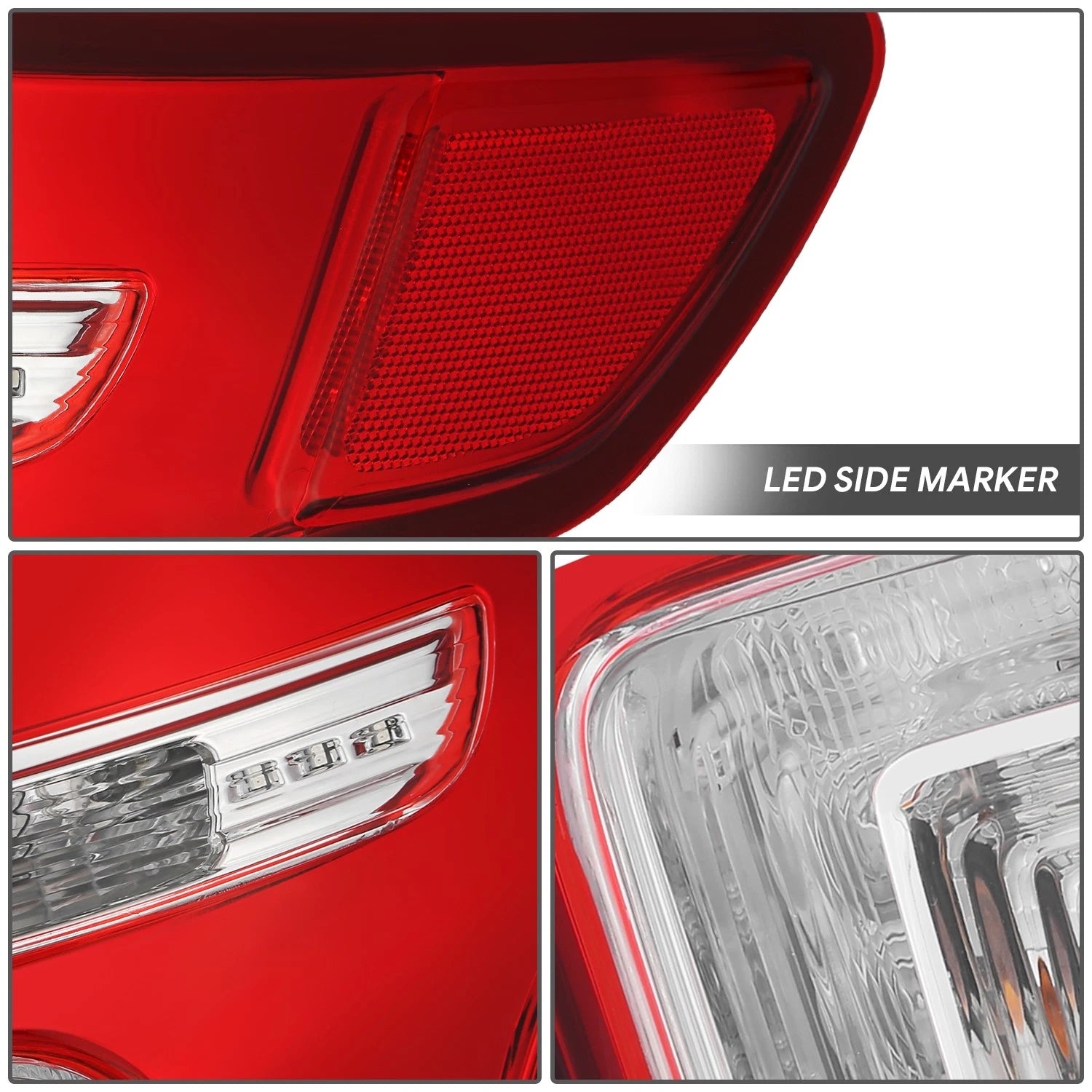 Right Side Chrome Red LED Taillight for Ford Explorer Police Interceptor (2011–2015)