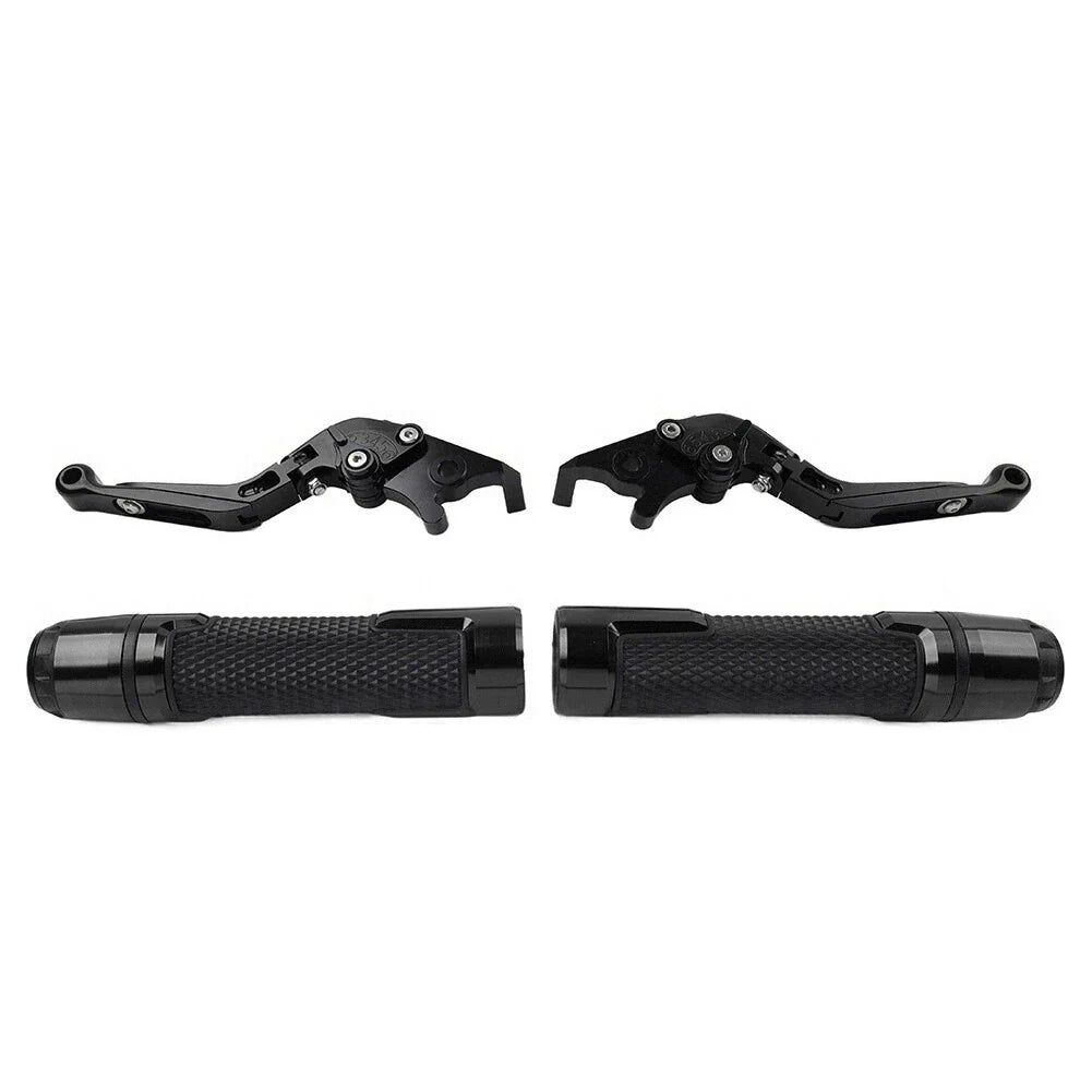 Black Extendable Brake Clutch Levers Grip Set for Yamaha TMAX 500 530