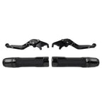 Black Extendable Brake Clutch Levers Grip Set for Yamaha TMAX 500 530