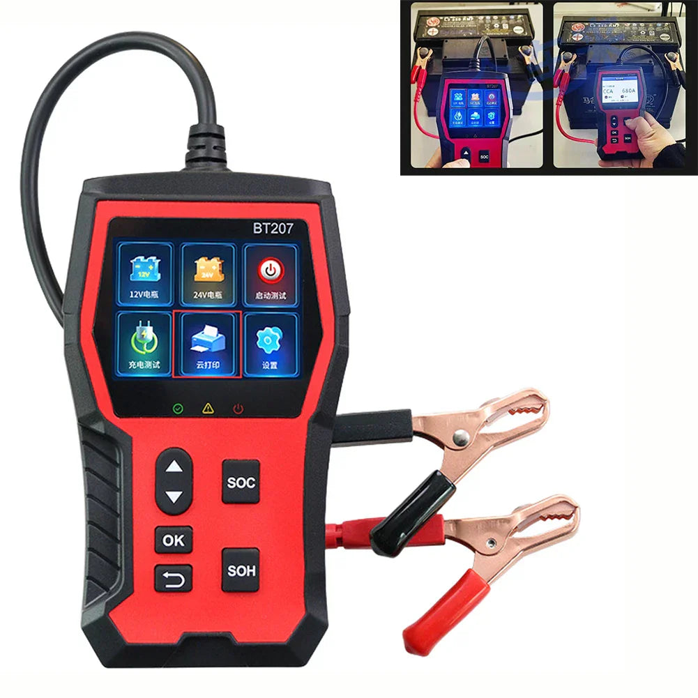 12V 24V Car Battery Tester with LCD Screen for Acid Battery Analysis