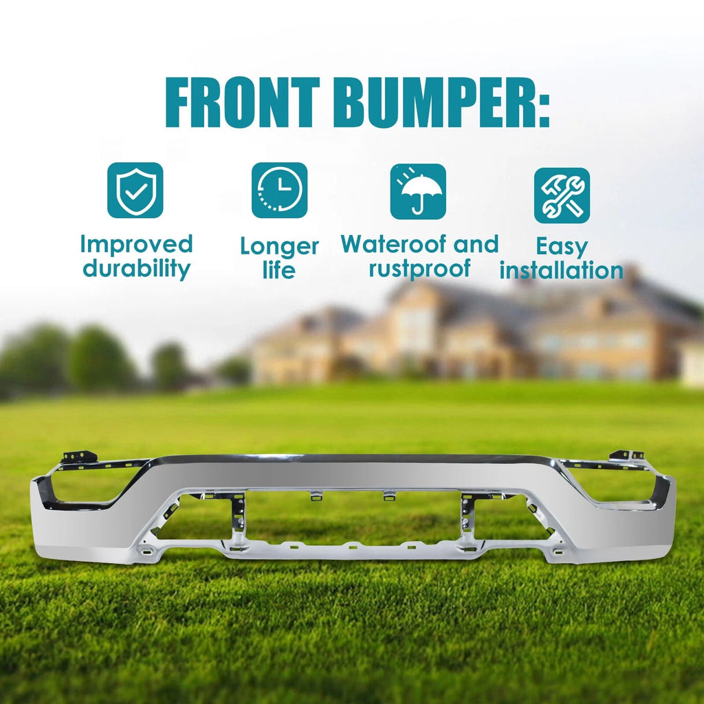 Chrome Steel Front Bumper Face Bar for Ford F-150 (2021–2023)