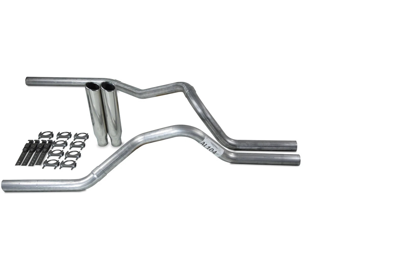 2.5" Dual Exhaust Kit for Ford F150 (2015–2020) No Muffler Clamp-on Tips
