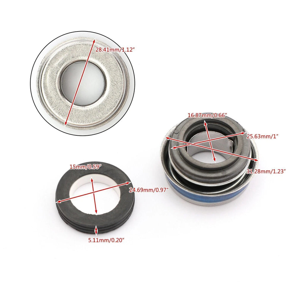 Water Pump Seal Mechanical Kit for Kawasaki EX500 Ninja 500 500R (1987–2004)