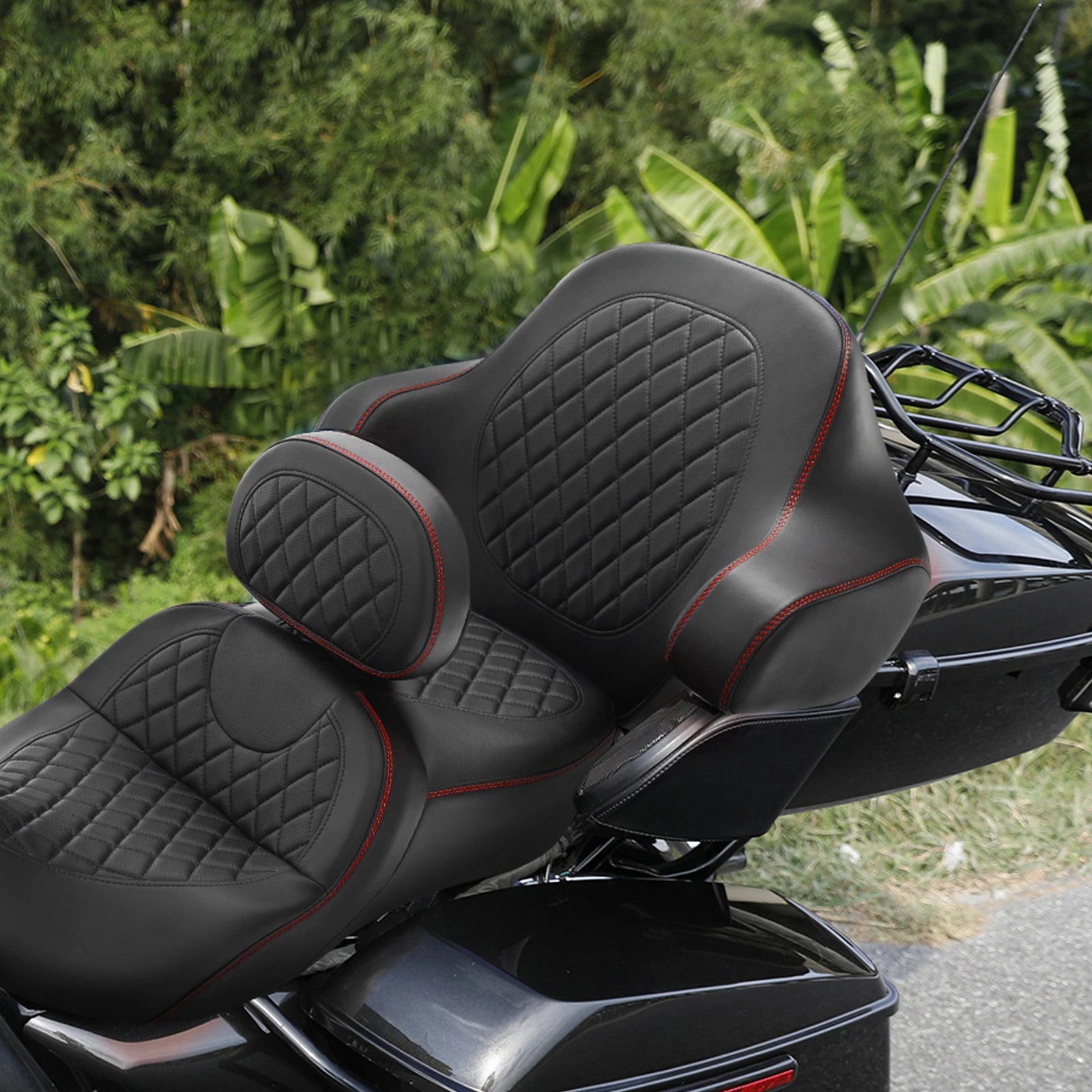 Trunk Wrap Around Backrest Pad for Harley Touring Street Glide (2014–2025)