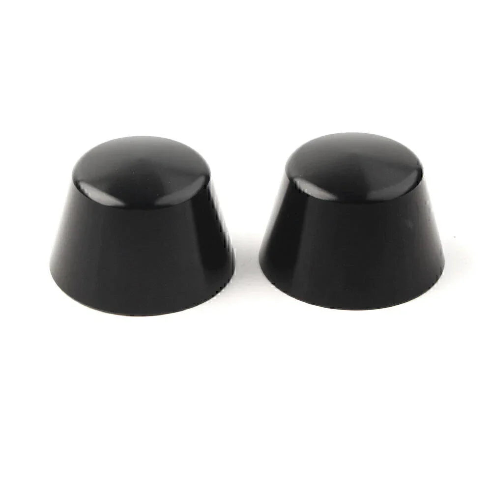 Black Front Axle Cap Nut Covers for Harley Sportster Dyna Road Glide (2004-2023)