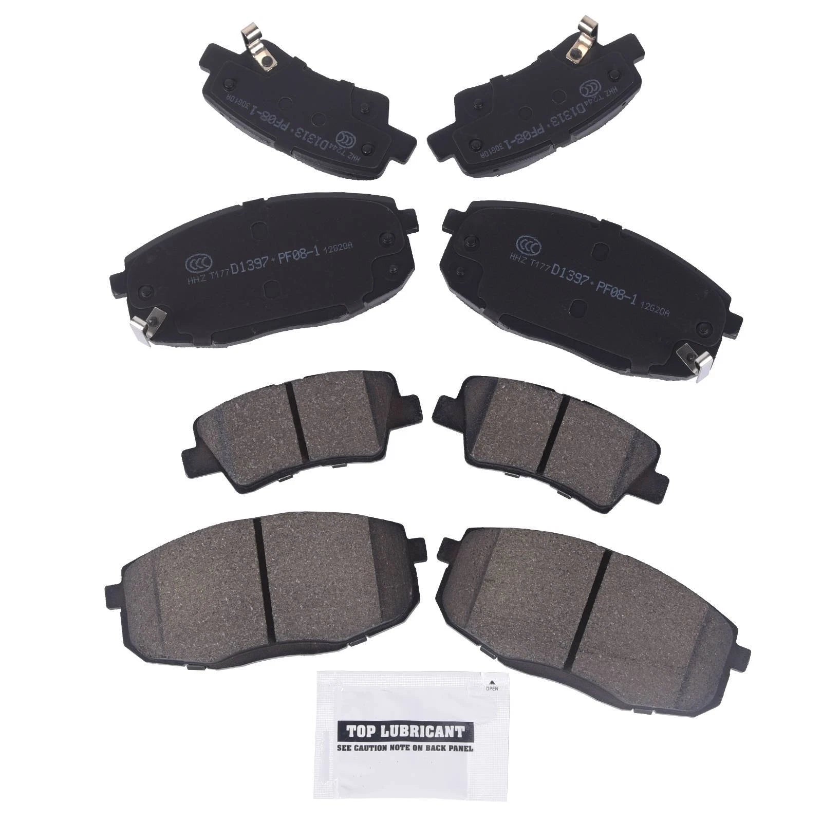 Set of 8 Ceramic Brake Pads for Kia Soul (2014–2016)