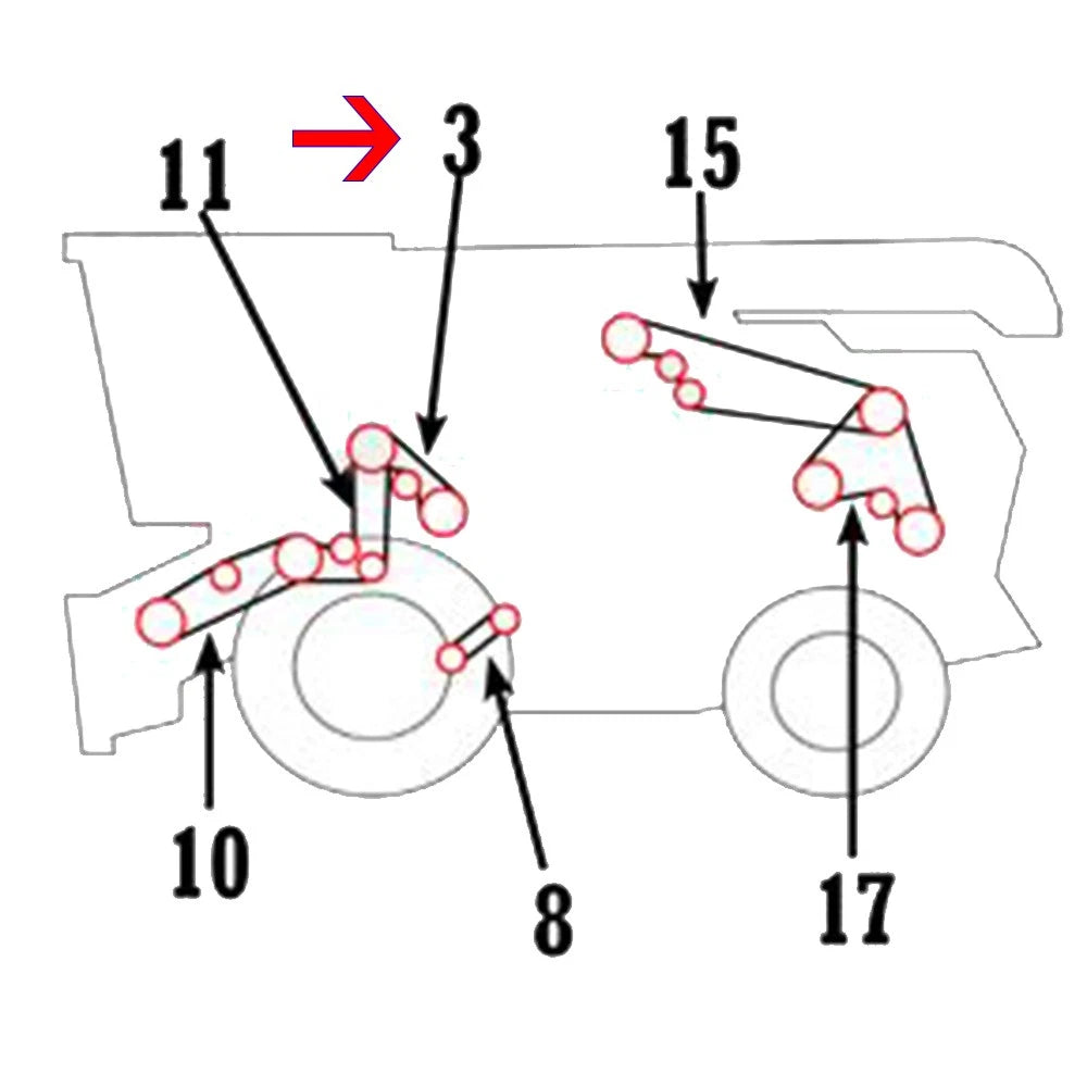 Beater Drive Belt for John Deere Combine (AMH143700, H143700)