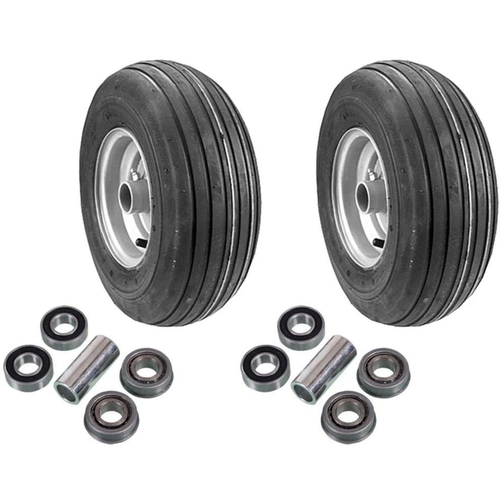 2X 13X650X6 4PLY Wheel Assembly 10202 97166 Silver for Dixie Chopper (N/A)