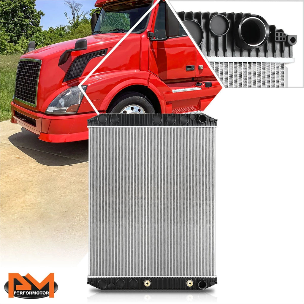 Full Aluminum 2-Row Cooling Radiator for Volvo VNL Series (2007–2014)