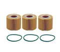 Set of 3 Engine Oil Filters for Lexus Pontiac Scion Toyota (Metal Free)
