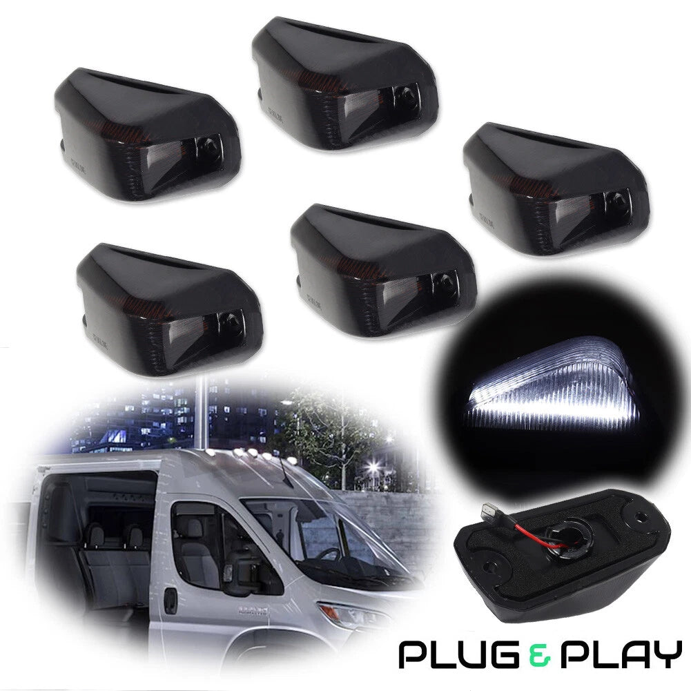 5X LED White Front Cab Roof Running Light for Dodge RAM Promaster