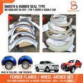 18G Silver Fender Flares for Ford Ranger Ute T6 PX (2012-2015)
