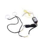 80MM RGB Phone Control Angel Eye Halo Rings Headlight DRL for Car