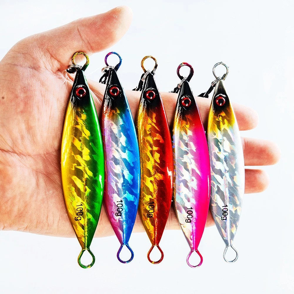 100g Slow Pitch Metal Jig for Kingfish Amberjack Grouper Saltwater Fishing