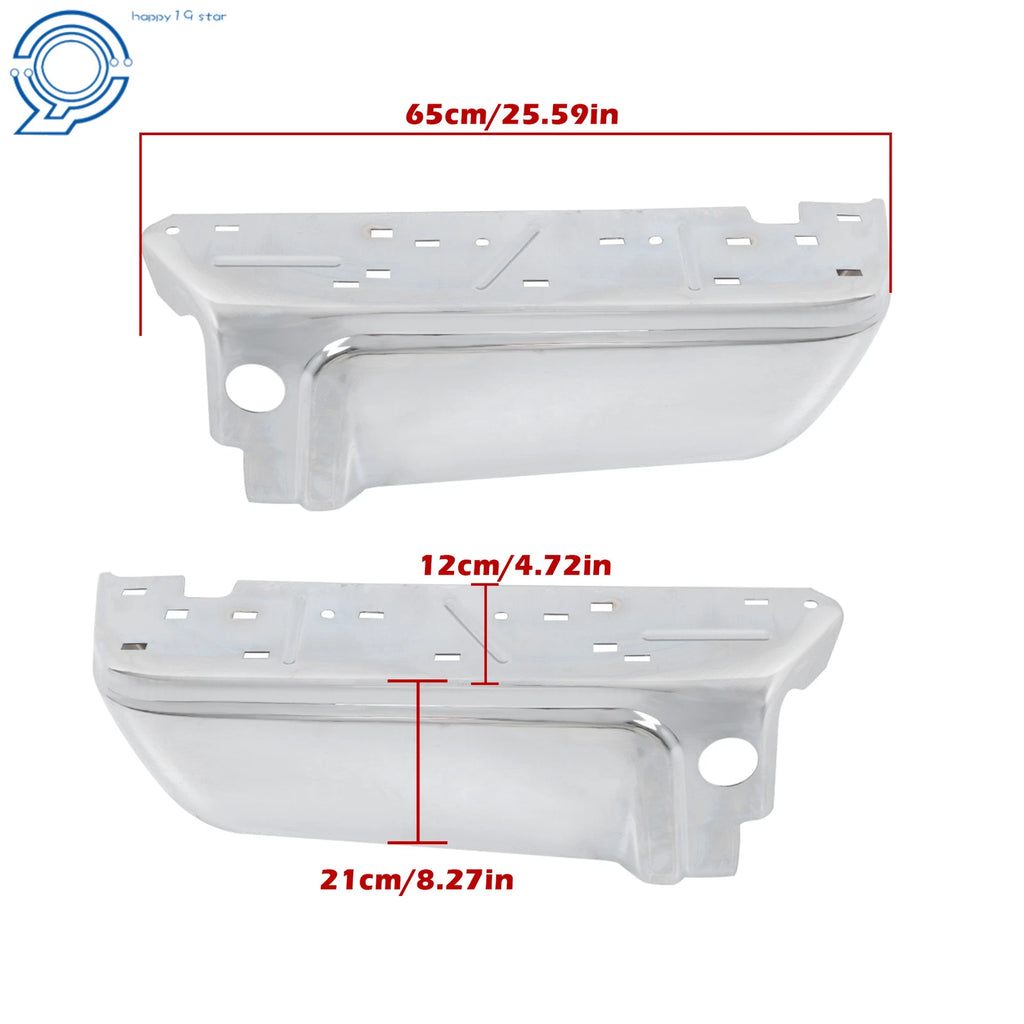 Set of 2 Chrome Rear Step Bumpers for Ford F250 F350 Super Duty (2008–2016)