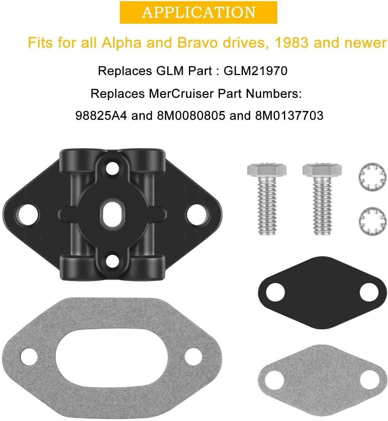 Trim Cylinder Connector Kit 2X 98825A4 21970 8M0137703 for Alpha Bravo MerCruiser